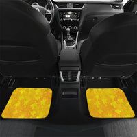 Custom Colombia Football Car Mats Tropical Orchid Floral Pattern With Coat Of Arms