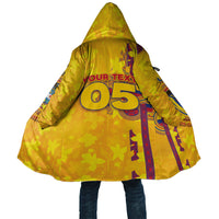 Custom Colombia Football Cloak Tropical Orchid Floral Pattern With Coat Of Arms