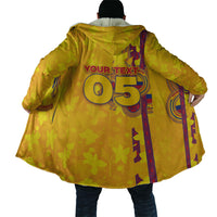 Custom Colombia Football Cloak Tropical Orchid Floral Pattern With Coat Of Arms