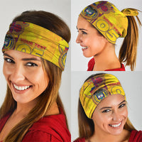 Custom Colombia Football Neck Gaiter Tropical Orchid Floral Pattern With Coat Of Arms