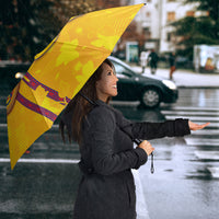 Custom Colombia Football Umbrella Tropical Orchid Floral Pattern With Coat Of Arms