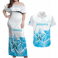 Personalized Honduras Couples Matching Off Shoulder Maxi Dress and Hawaiian Shirt A Nation of Stars Unity in Light - Wonder Print Shop