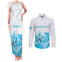 Personalized Honduras Couples Matching Tank Maxi Dress and Long Sleeve Button Shirt A Nation of Stars Unity in Light - Wonder Print Shop
