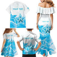 Personalized Honduras Family Matching Mermaid Dress and Hawaiian Shirt A Nation of Stars Unity in Light - Wonder Print Shop