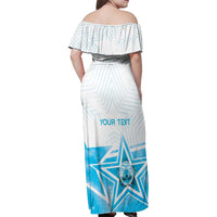 Personalized Honduras Family Matching Off Shoulder Maxi Dress and Hawaiian Shirt A Nation of Stars Unity in Light - Wonder Print Shop