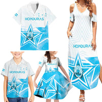 Personalized Honduras Family Matching Summer Maxi Dress and Hawaiian Shirt A Nation of Stars Unity in Light - Wonder Print Shop