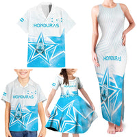 Personalized Honduras Family Matching Tank Maxi Dress and Hawaiian Shirt A Nation of Stars Unity in Light - Wonder Print Shop