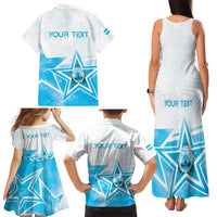 Personalized Honduras Family Matching Tank Maxi Dress and Hawaiian Shirt A Nation of Stars Unity in Light - Wonder Print Shop