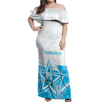 Personalized Honduras Off Shoulder Maxi Dress A Nation of Stars Unity in Light - Wonder Print Shop