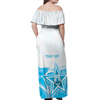 Personalized Honduras Off Shoulder Maxi Dress A Nation of Stars Unity in Light - Wonder Print Shop