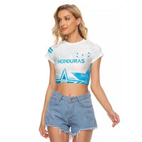 Personalized Honduras Raglan Cropped T Shirt A Nation of Stars Unity in Light - Wonder Print Shop