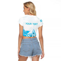 Personalized Honduras Raglan Cropped T Shirt A Nation of Stars Unity in Light - Wonder Print Shop