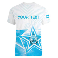 Personalized Honduras Women V-Neck T-Shirt A Nation of Stars Unity in Light - Wonder Print Shop