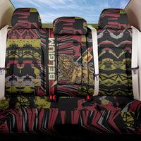 Belgium Back Car Seat Cover Lion Holding Flag - Wonder Print Shop