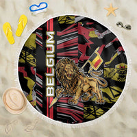 Belgium Beach Blanket Lion Holding Flag - Wonder Print Shop