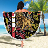 Belgium Beach Blanket Lion Holding Flag - Wonder Print Shop