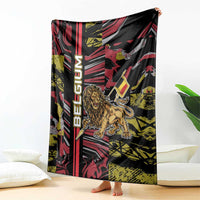 Belgium Blanket Lion Holding Flag - Wonder Print Shop