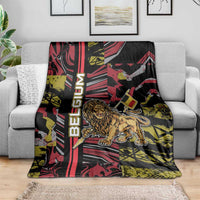 Belgium Blanket Lion Holding Flag - Wonder Print Shop