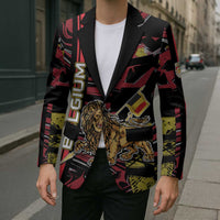 Personalized Belgium Blazer Lion Holding Flag - Wonder Print Shop