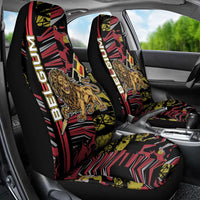 Belgium Car Seat Cover Lion Holding Flag - Wonder Print Shop