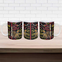 Personalized Belgium Ceramic Mug Lion Holding Flag - Wonder Print Shop