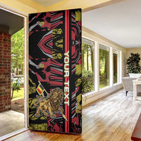 Belgium Door Cover Lion Holding Flag - Wonder Print Shop