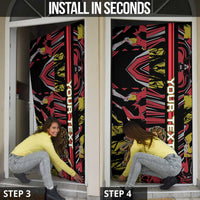 Belgium Door Cover Lion Holding Flag - Wonder Print Shop