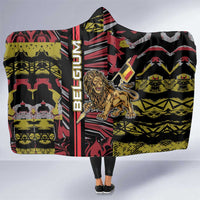 Belgium Hooded Blanket Lion Holding Flag - Wonder Print Shop