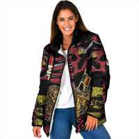 Personalized Belgium Padded Jacket Lion Holding Flag - Wonder Print Shop