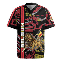 Personalized Belgium Rugby Jersey Lion Holding Flag - Wonder Print Shop