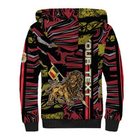 Personalized Belgium Sherpa Hoodie Lion Holding Flag - Wonder Print Shop