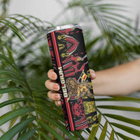 Personalized Belgium Skinny Tumbler Lion Holding Flag - Wonder Print Shop