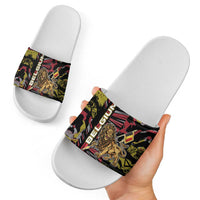 Belgium Slide Sandals Lion Holding Flag - Wonder Print Shop