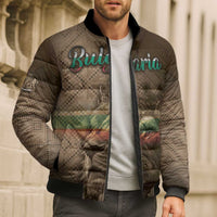 Personalized Bulgaria Bomber Puffer Jacket Lion King Is Pride - Wonder Print Shop