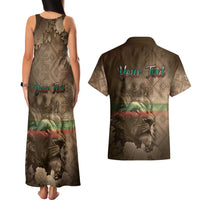 Personalized Bulgaria Couples Matching Tank Maxi Dress and Hawaiian Shirt Lion King Is Pride - Wonder Print Shop