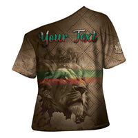 Personalized Bulgaria Cross Shoulder Shirt Lion King Is Pride - Wonder Print Shop