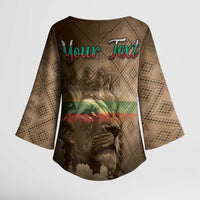 Personalized Bulgaria Kimono Sleeve Blouse Lion King Is Pride - Wonder Print Shop