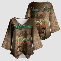 Personalized Bulgaria Kimono Sleeve Blouse Lion King Is Pride - Wonder Print Shop