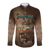 Personalized Bulgaria Long Sleeve Button Shirt Lion King Is Pride - Wonder Print Shop