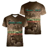 Personalized Bulgaria Women V-Neck T-Shirt Lion King Is Pride - Wonder Print Shop