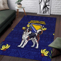 Bosnia And Herzegovina Area Rug The Tornjak With Lilium Bosniacum - Wonder Print Shop