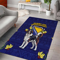 Bosnia And Herzegovina Area Rug The Tornjak With Lilium Bosniacum - Wonder Print Shop