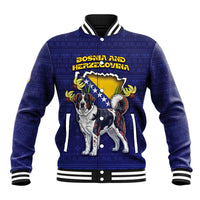 Personalized Bosnia And Herzegovina Baseball Jacket The Tornjak With Lilium Bosniacum - Wonder Print Shop