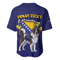 Personalized Bosnia And Herzegovina Baseball Jersey The Tornjak With Lilium Bosniacum - Wonder Print Shop