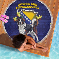 Bosnia And Herzegovina Beach Blanket The Tornjak With Lilium Bosniacum - Wonder Print Shop