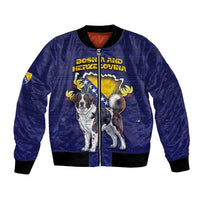 Personalized Bosnia And Herzegovina Bomber Jacket The Tornjak With Lilium Bosniacum - Wonder Print Shop