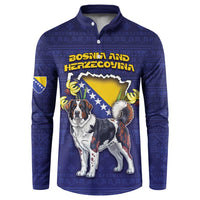 Personalized Bosnia And Herzegovina Button Sweatshirt The Tornjak With Lilium Bosniacum - Wonder Print Shop