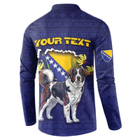 Personalized Bosnia And Herzegovina Button Sweatshirt The Tornjak With Lilium Bosniacum - Wonder Print Shop