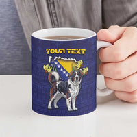 Personalized Bosnia And Herzegovina Ceramic Mug The Tornjak With Lilium Bosniacum - Wonder Print Shop