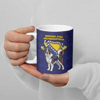Personalized Bosnia And Herzegovina Ceramic Mug The Tornjak With Lilium Bosniacum - Wonder Print Shop